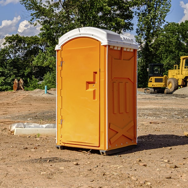 how often are the portable restrooms cleaned and serviced during a rental period in Rosemount OH